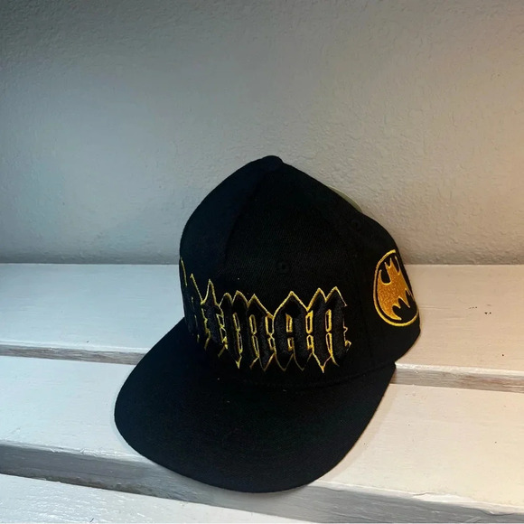 DC Comics Originals Other - DC Comics Batman Spell Out Black Embroidered Batman Yellow NEW With Tags